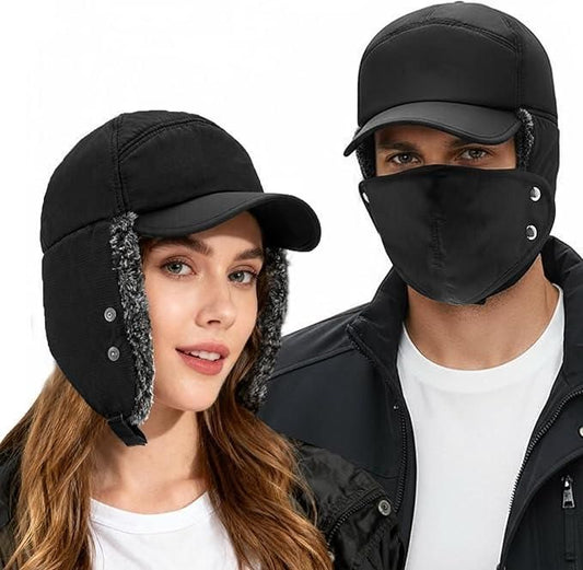 Unisex 3 In 1 Winter Warm Face Mask With Cap
